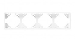 FOUR-GANG HORIZONTAL FRAME WHITE  
